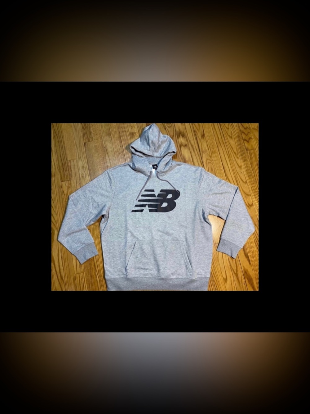 New Balance Big Logo Fleece Hoodie Men’s Sz M Heather Grey New!